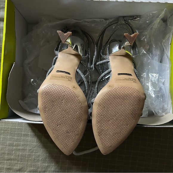 Silver Gianni Bini Heels - Picture 6 of 7